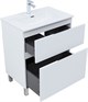 AQUANET Тумба с раковиной Алвита new 70 (Flat) напольная 2 ящ. цв. белый матовый AQUANET-345677