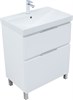 AQUANET Тумба с раковиной Алвита new 70 (Flat) напольная 2 ящ. цв. белый матовый AQUANET-345677