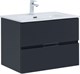 AQUANET Тумба с раковиной Алвита new 70 2 ящ. цв.антрацит AQUANET-306153