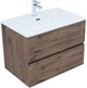 AQUANET Тумба с раковиной Алвита new 70 2 ящ. цв.дуб веллингтон табак AQUANET-335686