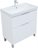 AQUANET Тумба с раковиной Алвита new 80 (Flash) напольная 2 ящ. цв. белый матовый AQUANET-345689