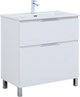 AQUANET Тумба с раковиной Алвита new 80 (Flat) напольная 2 ящ. цв. белый матовый AQUANET-345679