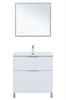 AQUANET Тумба с раковиной Алвита new 80 (Flat) напольная 2 ящ. цв. белый матовый AQUANET-345679