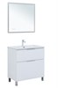 AQUANET Тумба с раковиной Алвита new 80 (Flat) напольная 2 ящ. цв. белый матовый AQUANET-345679