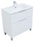 AQUANET Тумба с раковиной Алвита new 80 (Flat) напольная 2 ящ. цв. белый матовый AQUANET-345679