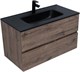 AQUANET Тумба с раковиной Алвита new 90 2 ящ. цв.дуб веллингтон табак AQUANET-335688
