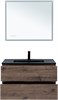 AQUANET Тумба с раковиной Алвита new 90 2 ящ. цв.дуб веллингтон табак AQUANET-335688