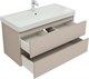 AQUANET Тумба с раковиной Вега 2.0 100 2 ящ. цв.бежевый (раковина Ирис) AQUANET-344756