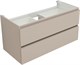 AQUANET Тумба с раковиной Вега 2.0 100 2 ящ. цв.бежевый (раковина Ирис) AQUANET-344756