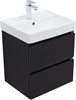 AQUANET Тумба с раковиной Вега 2.0 50 черный AQUANET-367324