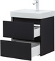 AQUANET Тумба с раковиной Вега 2.0 50 черный AQUANET-367324