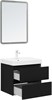 AQUANET Тумба с раковиной Вега 2.0 60 черный AQUANET-367330