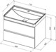 AQUANET Тумба с раковиной Вега 2.0 70 2 ящ. цв.бежевый (раковина Flat) AQUANET-344775