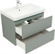 AQUANET Тумба с раковиной Вега 2.0 70 2 ящ. цв.мисти грин (раковина Ирис) AQUANET-344750