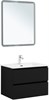 AQUANET Тумба с раковиной Вега 2.0 70 2 ящ. цв.черный (раковина Flat) AQUANET-344766