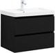 AQUANET Тумба с раковиной Вега 2.0 70 2 ящ. цв.черный (раковина Ирис) AQUANET-344746