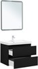AQUANET Тумба с раковиной Вега 2.0 70 2 ящ. цв.черный (раковина Ирис) AQUANET-344746