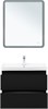 AQUANET Тумба с раковиной Вега 2.0 70 2 ящ. цв.черный (раковина Ирис) AQUANET-344746
