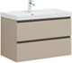 AQUANET Тумба с раковиной Вега 2.0 80 2 ящ. цв.бежевый (раковина Ирис) AQUANET-344754