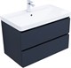 AQUANET Тумба с раковиной Вега 2.0 80 2 ящ. цв.маренго (раковина Ирис) AQUANET-344742