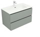 AQUANET Тумба с раковиной Вега 2.0 80 2 ящ. цв.мисти грин (раковина Flat) AQUANET-344769