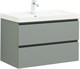 AQUANET Тумба с раковиной Вега 2.0 80 2 ящ. цв.мисти грин (раковина Ирис) AQUANET-344749