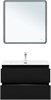 AQUANET Тумба с раковиной Вега 2.0 80 2 ящ. цв.черный (раковина Flat) AQUANET-344767
