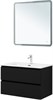 AQUANET Тумба с раковиной Вега 2.0 80 2 ящ. цв.черный (раковина Flat) AQUANET-344767