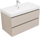 AQUANET Тумба с раковиной Вега 2.0 90 2 ящ. цв.бежевый (раковина Ирис) AQUANET-344753