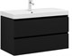 AQUANET Тумба с раковиной Вега 2.0 90 2 ящ. цв.черный (раковина Ирис) AQUANET-344743