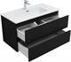 AQUANET Тумба с раковиной Вега 2.0 90 2 ящ. цв.черный (раковина Ирис) AQUANET-344743