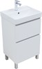 AQUANET Тумба с раковиной Вега 50 напольная белый глянец AQUANET-367327
