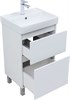 AQUANET Тумба с раковиной Вега 50 напольная белый глянец AQUANET-367327