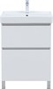 AQUANET Тумба с раковиной Вега 60 напольная белый глянец AQUANET-367333