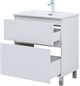 AQUANET Тумба с раковиной Вега 70 (Flat) напольная 2 ящ. цв. белый глянец AQUANET-345381