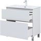 AQUANET Тумба с раковиной Вега 80 (Flat) напольная 2 ящ. цв. белый глянец AQUANET-345382