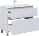 AQUANET Тумба с раковиной Вега 90 (Flat) напольная 2 ящ. цв. белый глянец AQUANET-345383