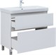 AQUANET Тумба с раковиной Вега 90 (Ирис) напольная 2 ящ. цв. белый глянец AQUANET-345378