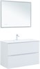 AQUANET Тумба с раковиной Джейн 100 цв.белый матовый (раковина Фортуна) AQUANET-332527