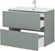 AQUANET Тумба с раковиной Джейн 80 цв.мисти грин (раковина Фортуна) AQUANET-332519