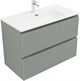 AQUANET Тумба с раковиной Джейн 90 цв.мисти грин (раковина Flat) AQUANET-332533