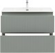 AQUANET Тумба с раковиной Джейн 90 цв.мисти грин (раковина Flat) AQUANET-332533