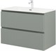 AQUANET Тумба с раковиной Джейн 90 цв.мисти грин (раковина Flat) AQUANET-332533