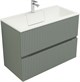 AQUANET Тумба с раковиной Джейн 90 цв.мисти грин (раковина Фортуна) AQUANET-332518