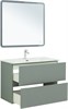 AQUANET Тумба с раковиной Джейн 90 цв.мисти грин (раковина Фортуна) AQUANET-332518