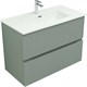 AQUANET Тумба с раковиной Джейн 90 цв.мисти грин (раковина Фортуна) AQUANET-332518