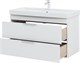AQUANET Тумба с раковиной Ирис new 100 подвесная 2 ящ. цв. белый глянец AQUANET-342095