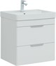 AQUANET Тумба с раковиной Ирис new 120 R подвесная 2 ящ. цв. белый глянец AQUANET-332259
