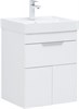 AQUANET Тумба с раковиной Ирис new 50 (Ирис Т) подвесная 1 ящ. 2 фасада цв.белый глянец AQUANET-367335
