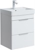 AQUANET Тумба с раковиной Ирис new 50 (Ирис Т) подвесная 2 ящ. цв. белый глянец AQUANET-367336